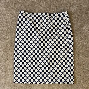 JCrew Navy Polka Dot No 2 Pencil Skirt